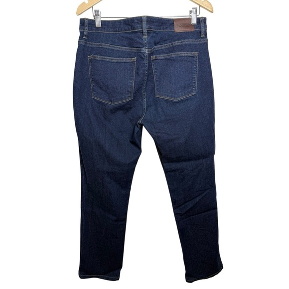 Ralph Lauren Modern Straight Curvy Jeans Size 14 Dark Wash - Picture 7 of 10